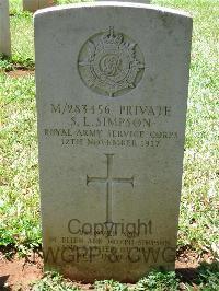 Dar Es Salaam War Cemetery - Simpson, S L